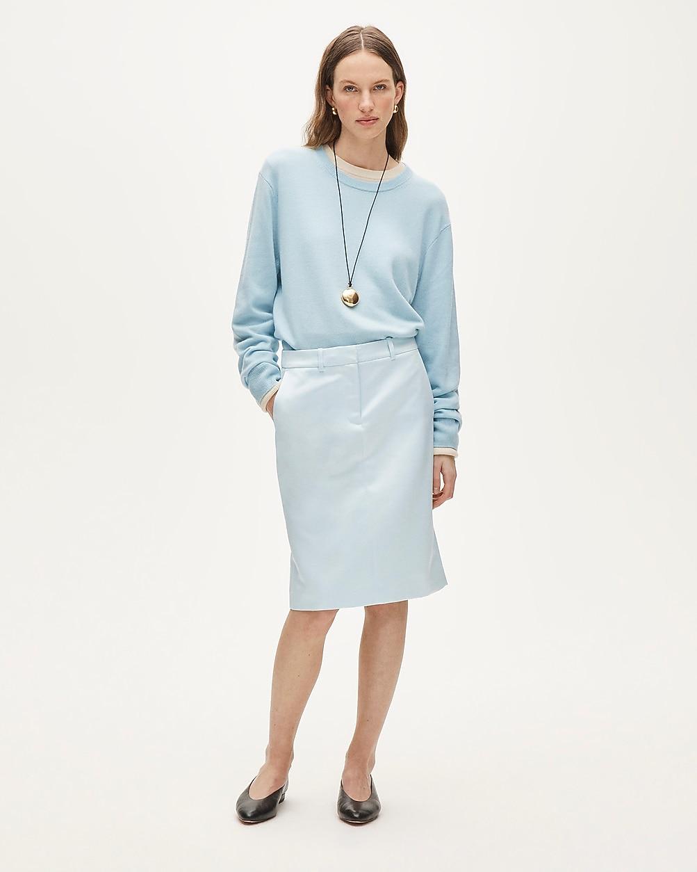 Trouser pencil skirt in duchesse satin by J.CREW