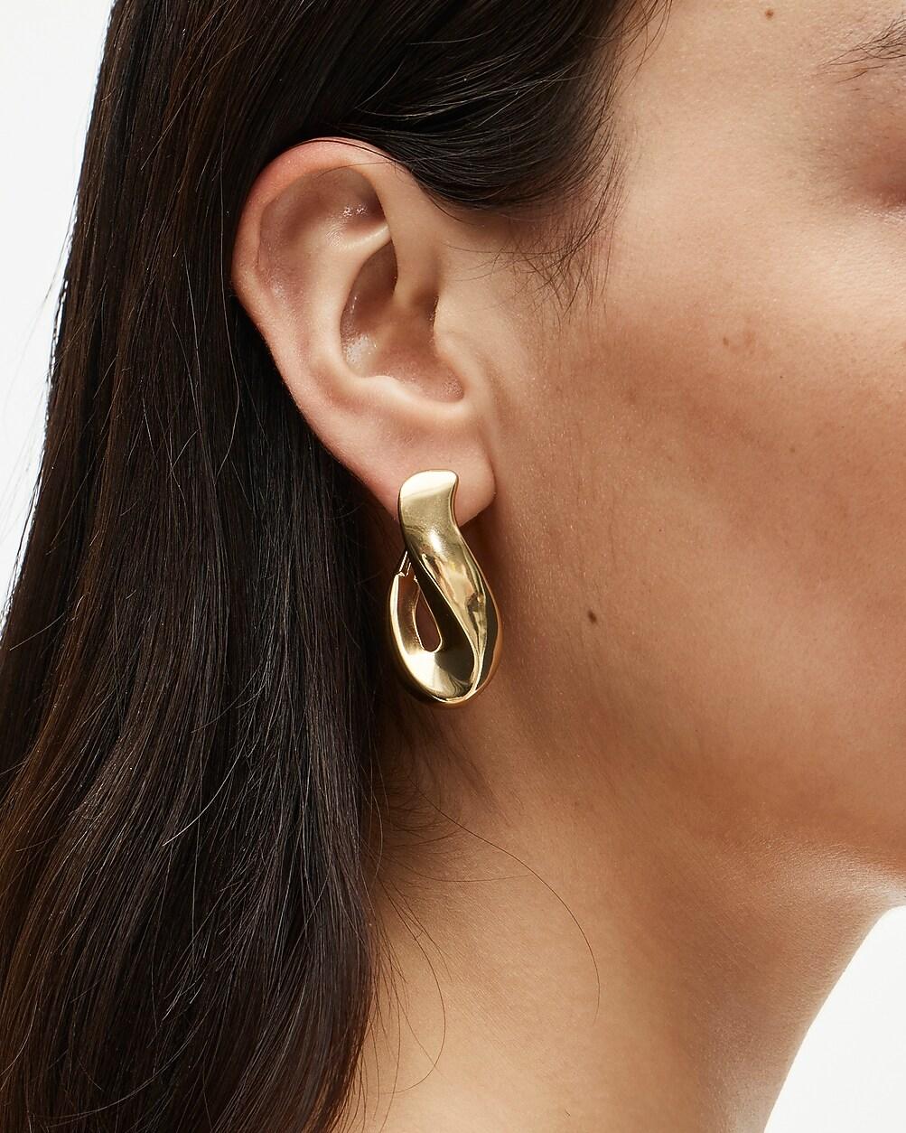 Twisted hoop earrings by J.CREW