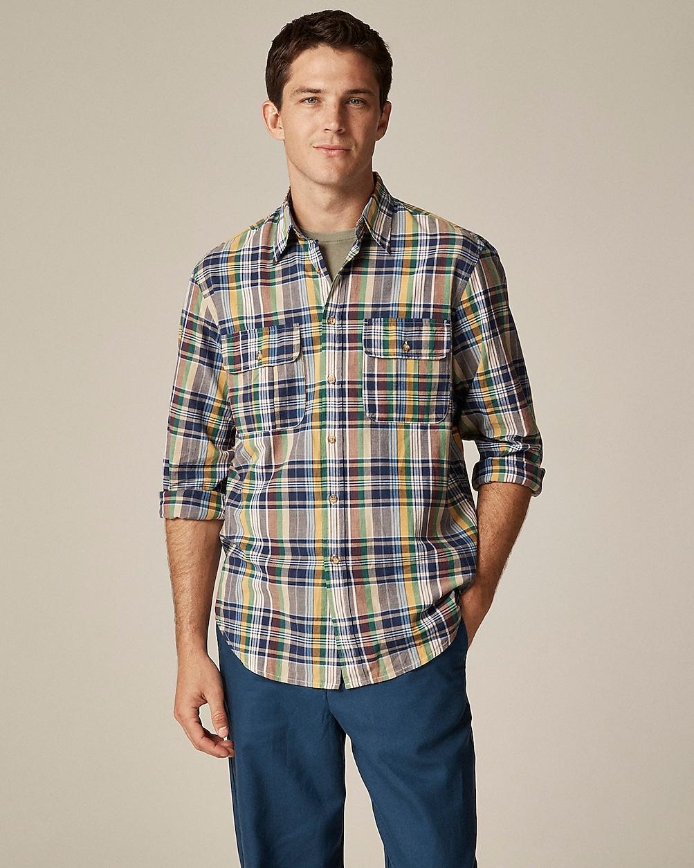 Two-pocket workshirt in Indian madras by J.CREW