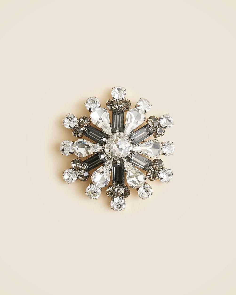 Two-tone crystal brooch by J.CREW