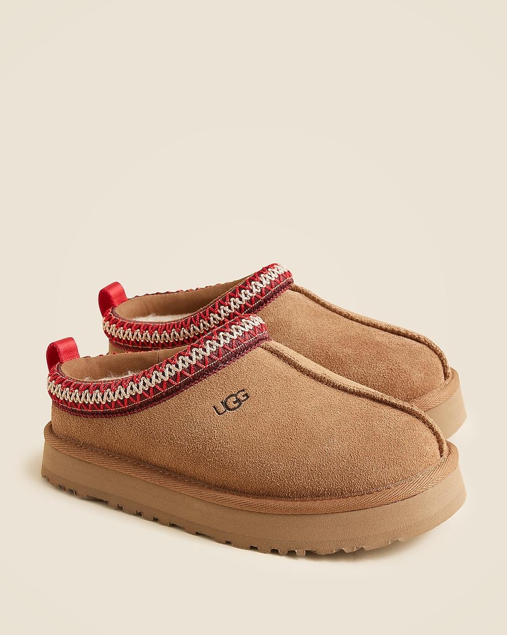 UGG® Tazz II kids' slippers in cherry by J.CREW