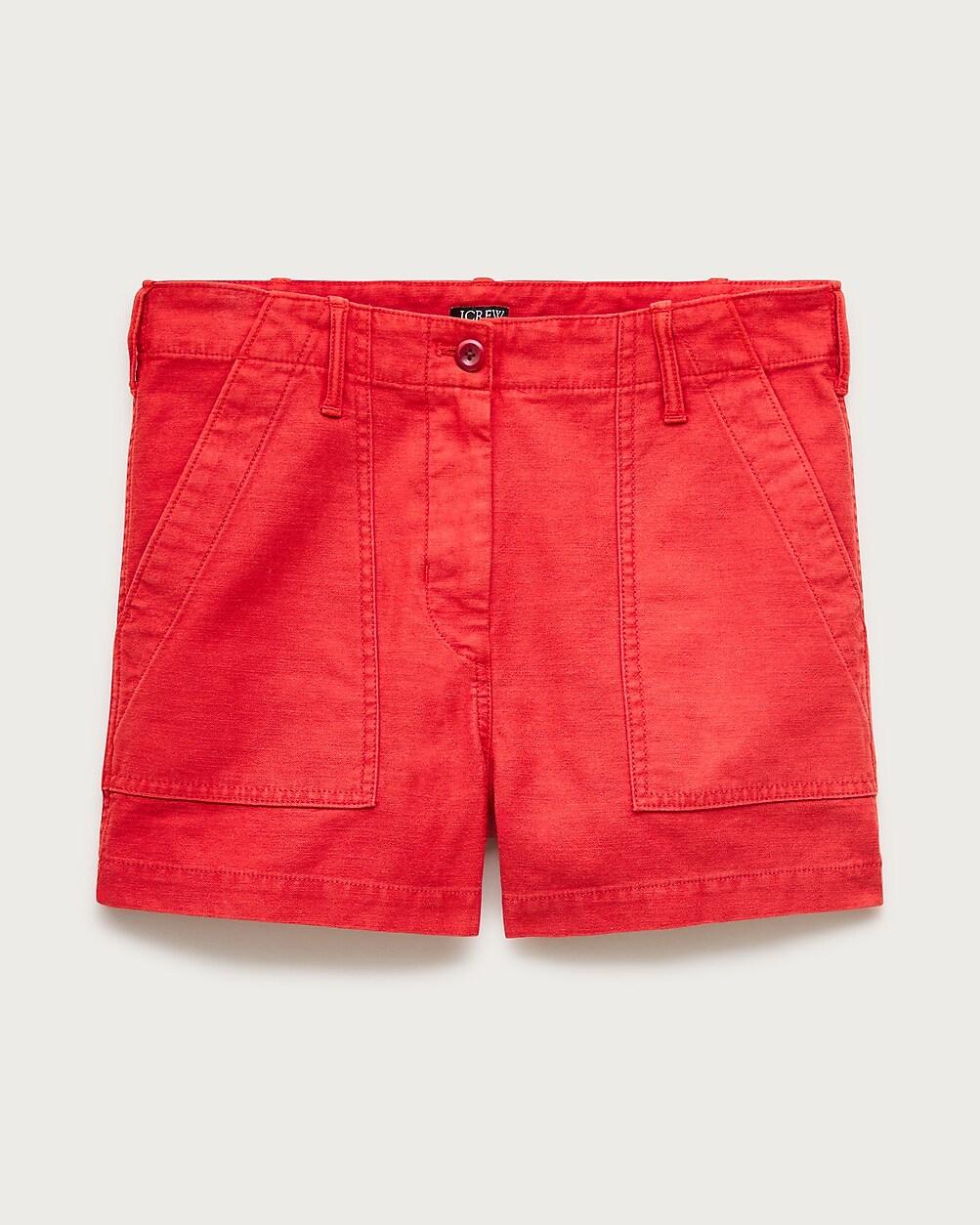 Utility-pocket short in sateen by J.CREW