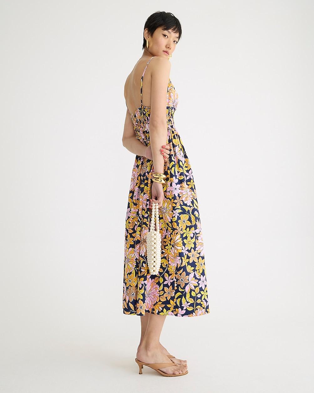 chinese dress ladies J CREW (XXS) Black Cotton Tiered Maxi Dress with Smocked Bust/Bodice  The  Thrifty Hippy