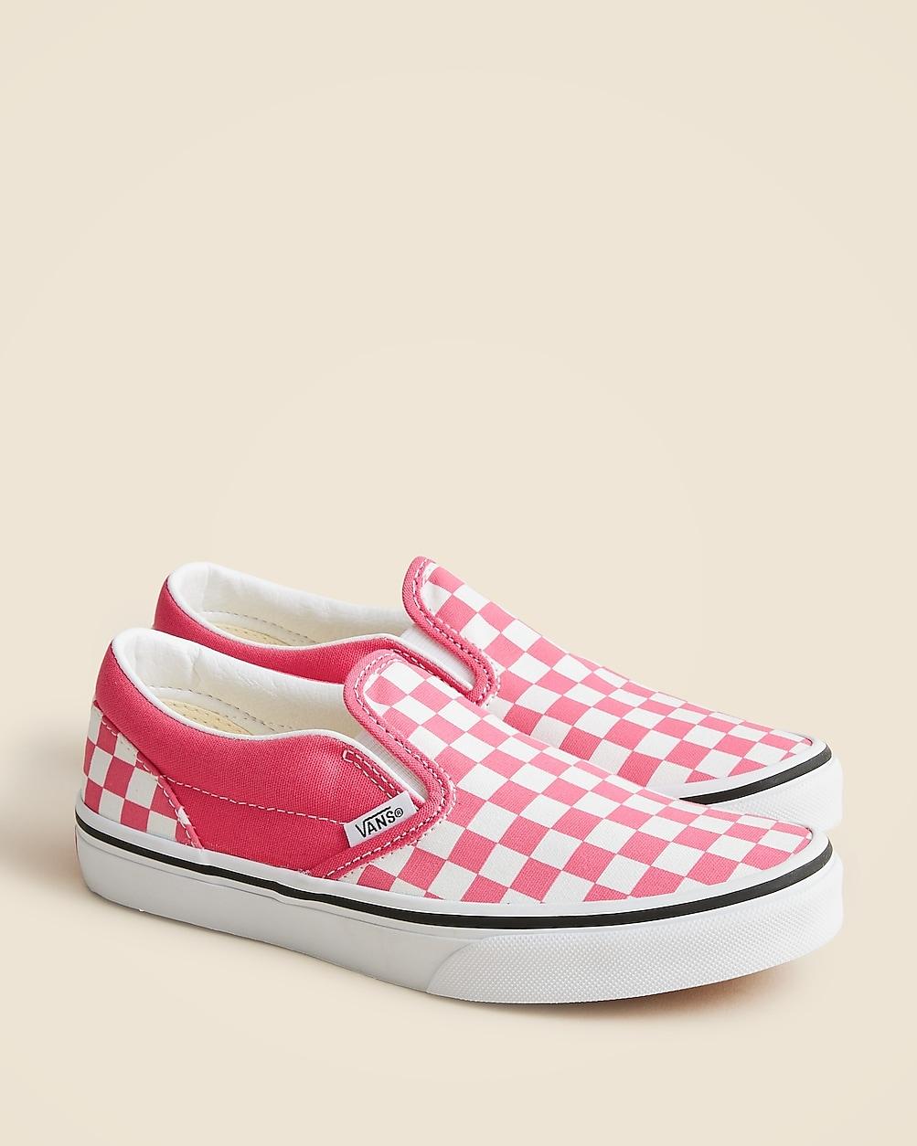Vans® Youth kids' Classic slip-on sneakers in checkerboard by J.CREW