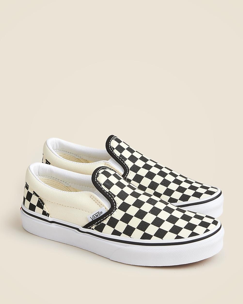 Vans® kids' classic slip-on sneakers in checkerboard by J.CREW