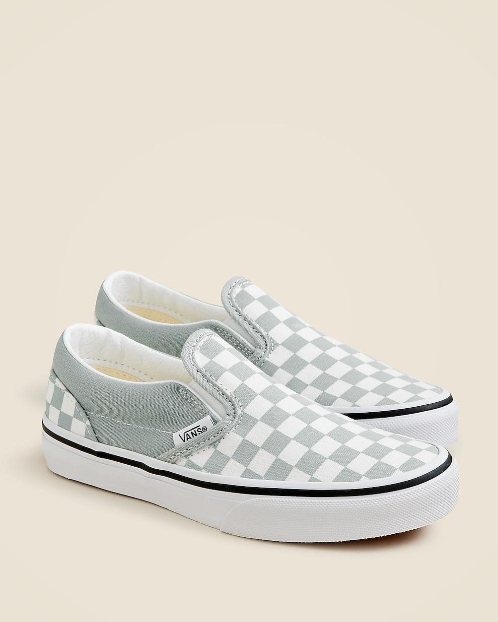 Vans® kids' classic slip-on sneakers in checkerboard by J.CREW