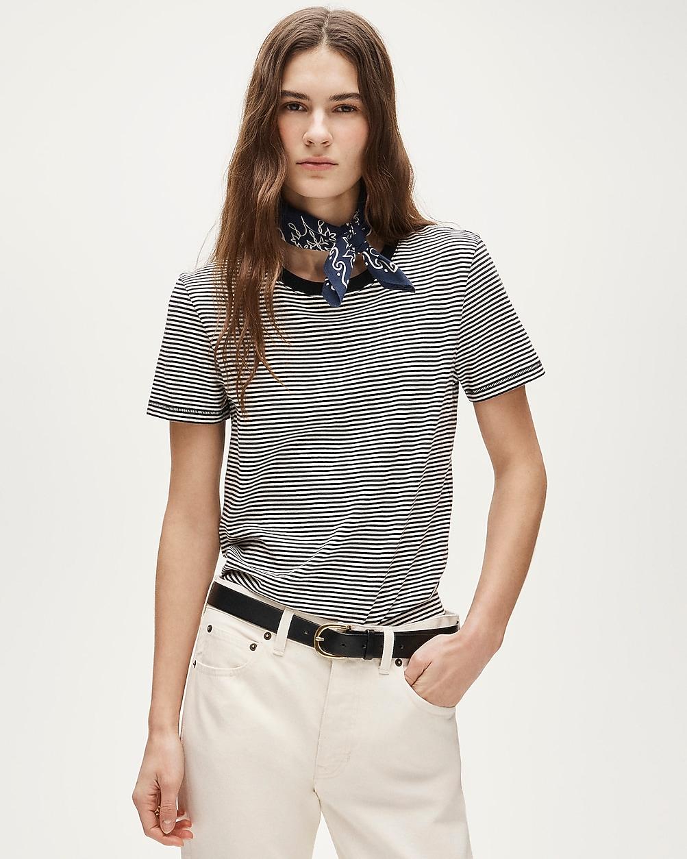 Vintage jersey classic-fit crewneck T-shirt in stripe by J.CREW