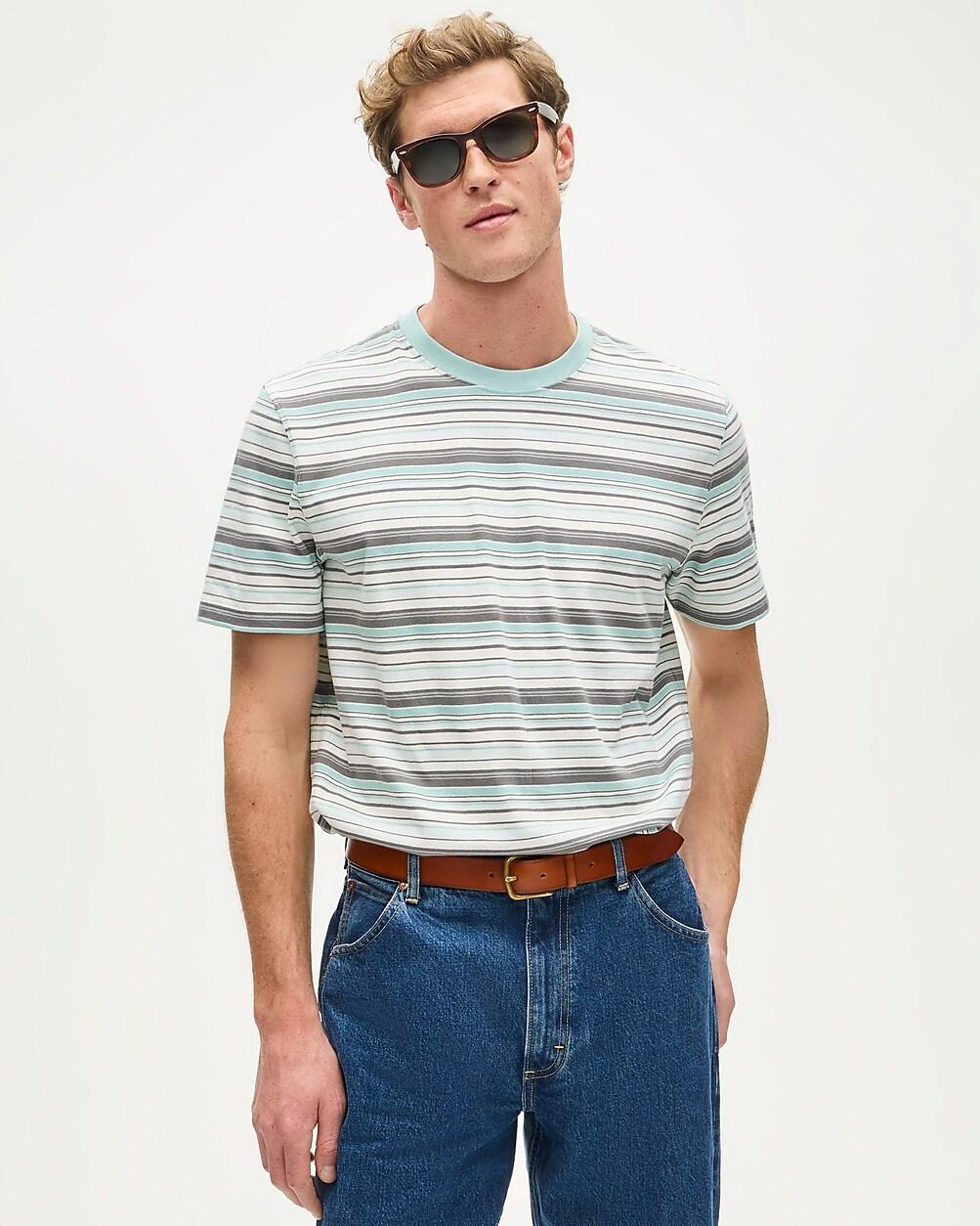 Vintage-wash cotton T-shirt in stripe by J.CREW