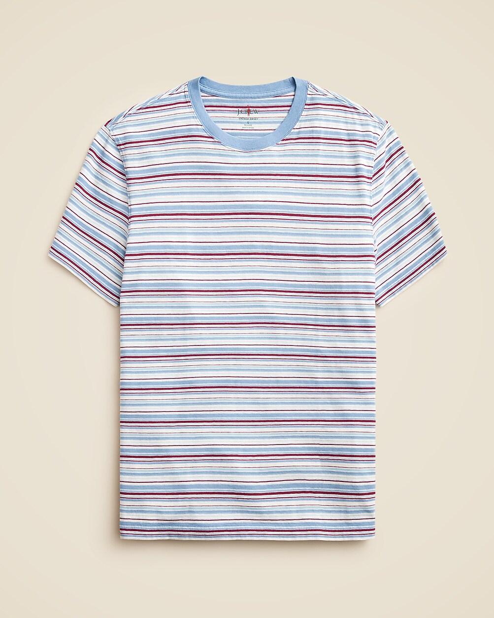 Vintage-wash cotton T-shirt in stripe by J.CREW
