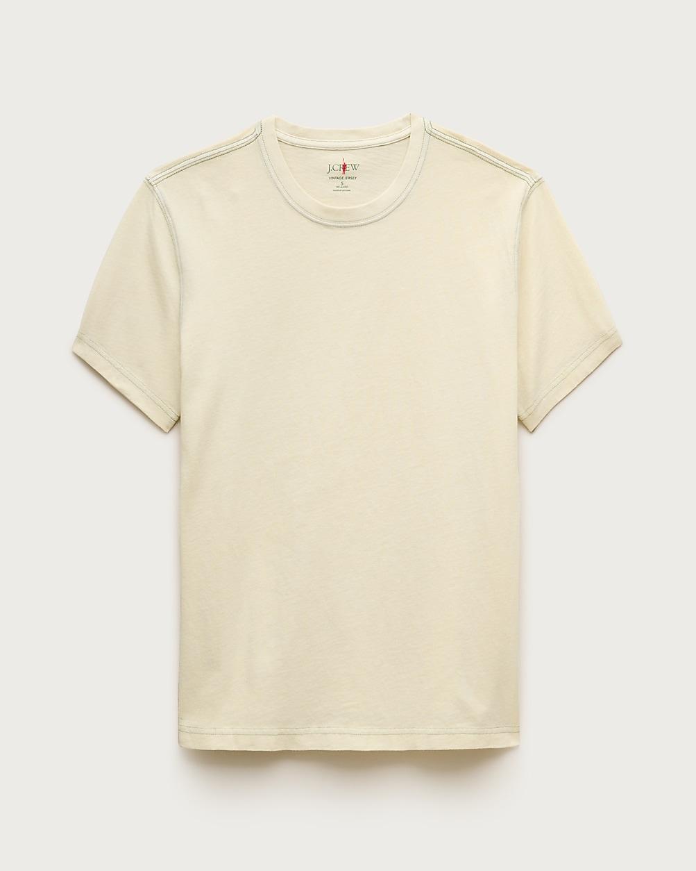 Vintage-wash cotton T-shirt with contrast stitching by J.CREW