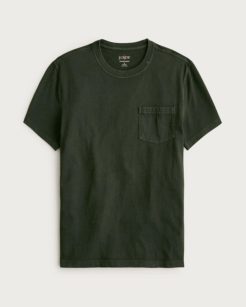 Vintage-wash cotton pocket T-shirt by J.CREW