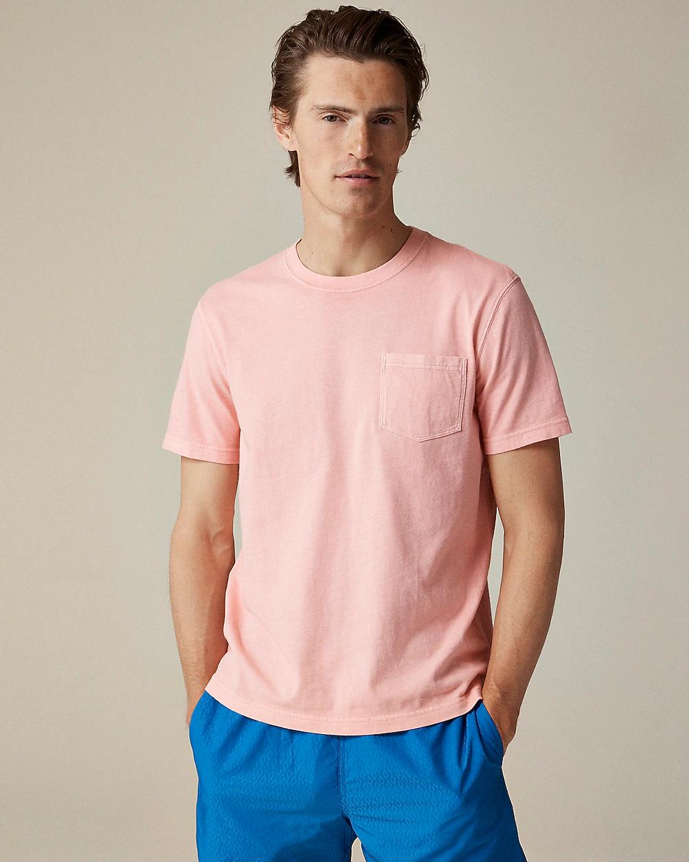 Vintage-wash cotton pocket T-shirt by J.CREW