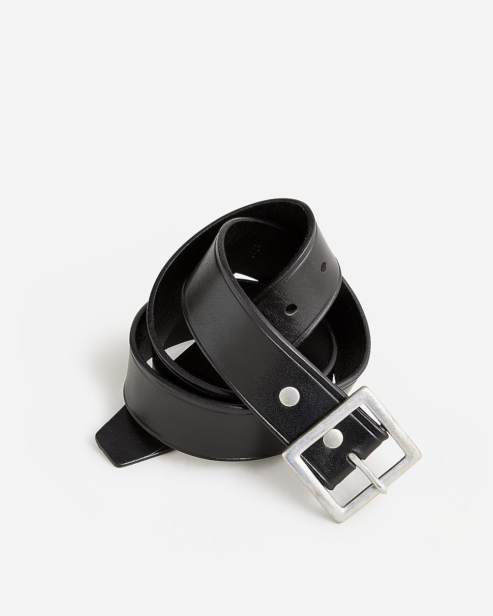 Wallace & Barnes Italian leather belt with square brass buckle by J.CREW