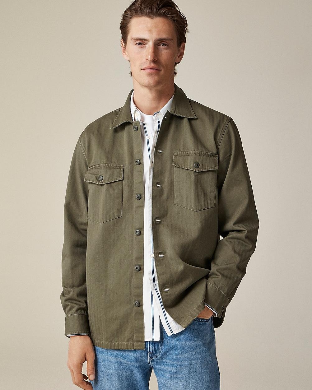 Wallace & Barnes cotton herringbone workshirt by J.CREW