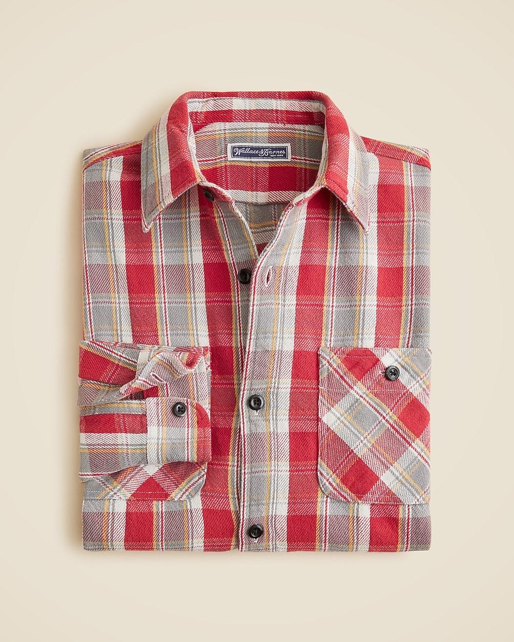 Wallace & Barnes cotton twill workshirt in plaid by J.CREW