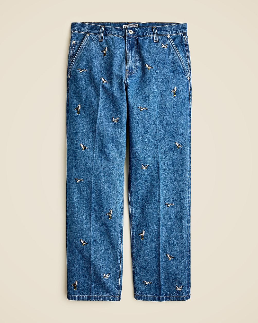 Wallace & Barnes embroidered seagull creased jean in Japanese denim by J.CREW Wallace & Barnes embroidered seagull creased jean in Japanese denim by J.CREW