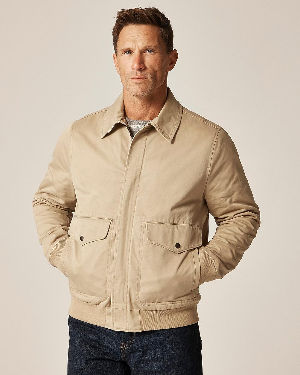Wallace & Barnes flight jacket in cotton chino by J.CREW