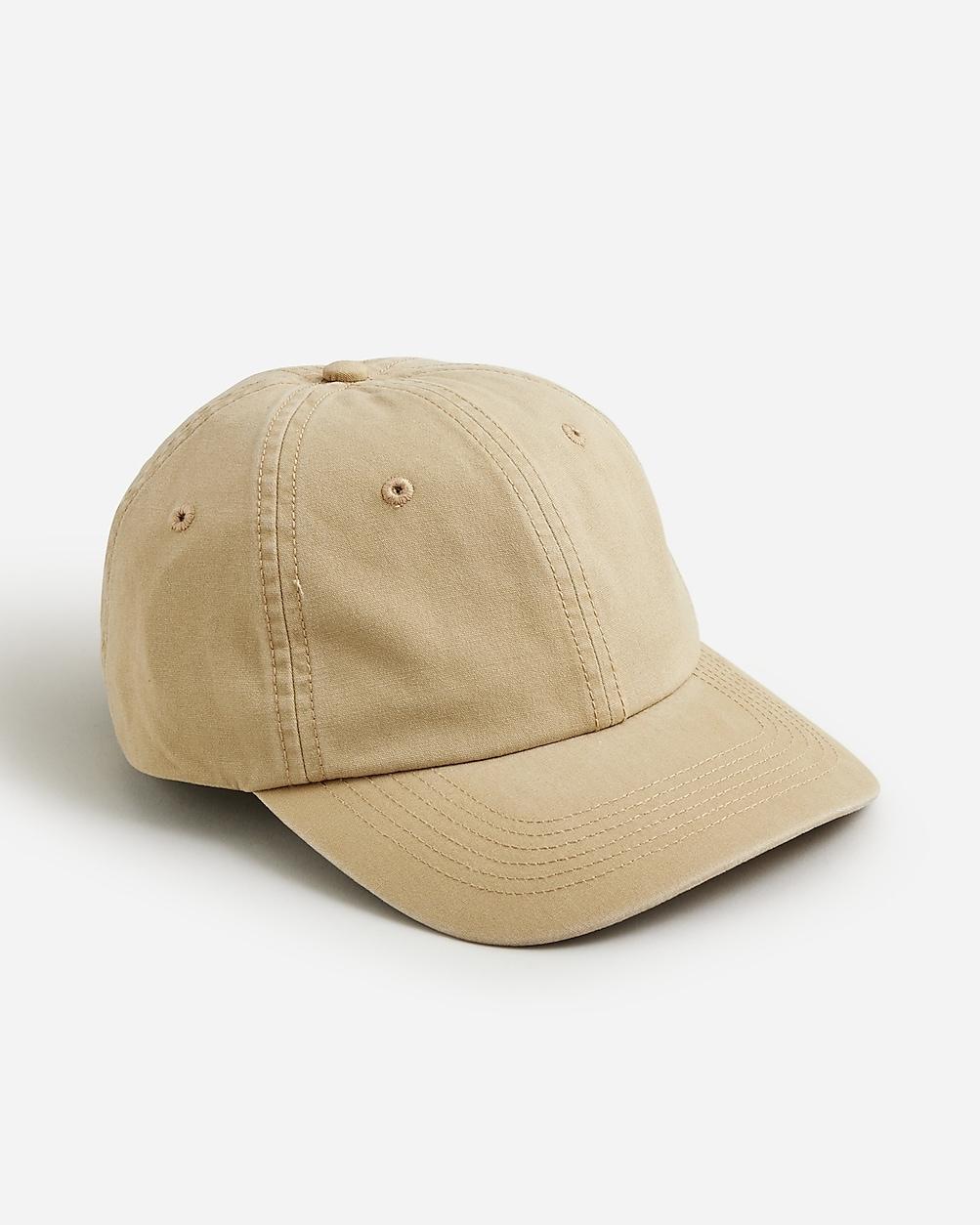 Washed canvas baseball cap by J.CREW