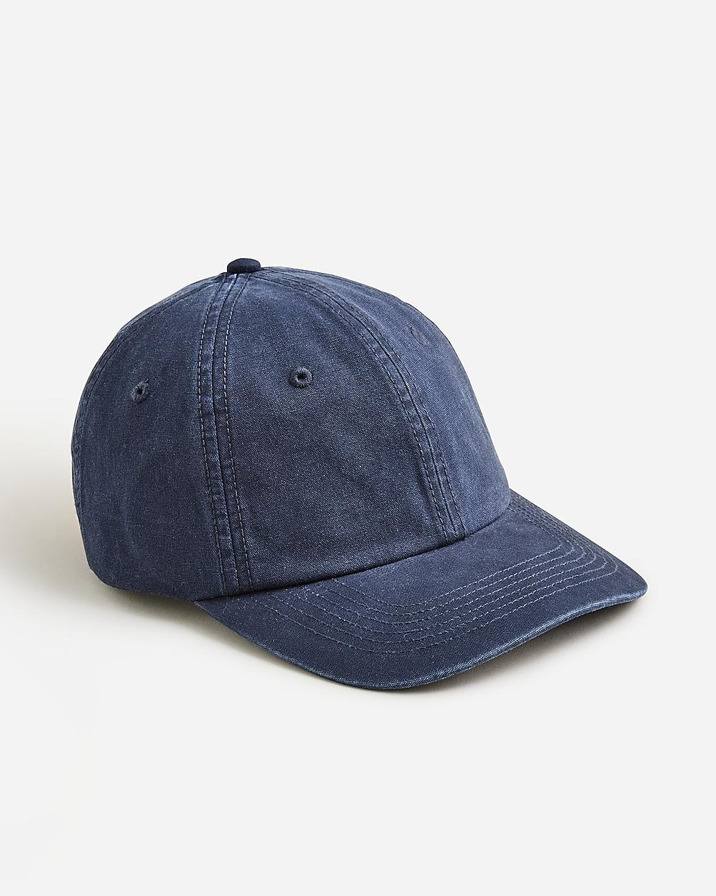 Washed canvas baseball cap by J.CREW