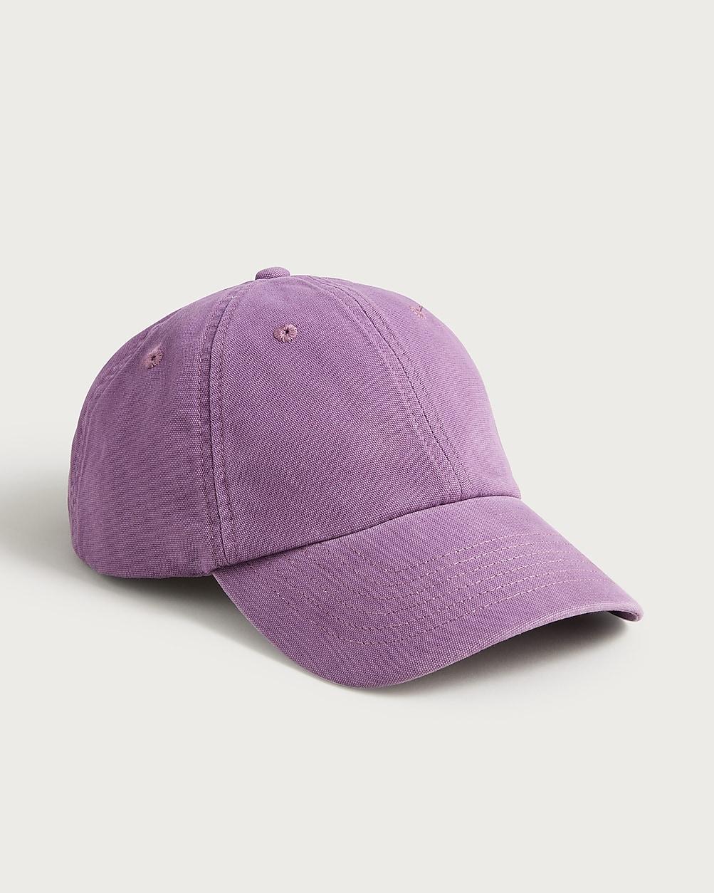 Washed canvas baseball cap by J.CREW
