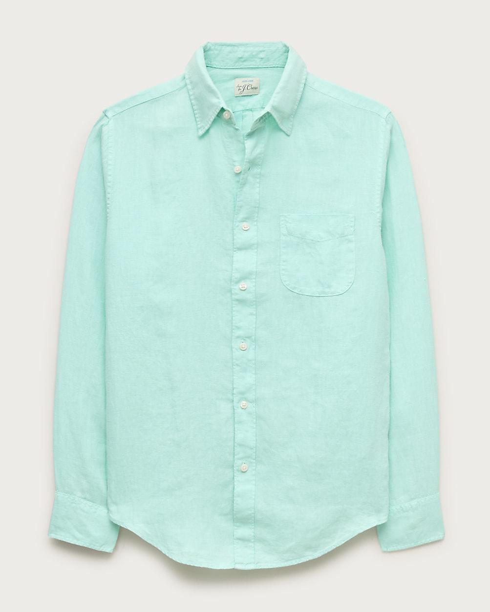 Washed linen shirt with point collar by J.CREW