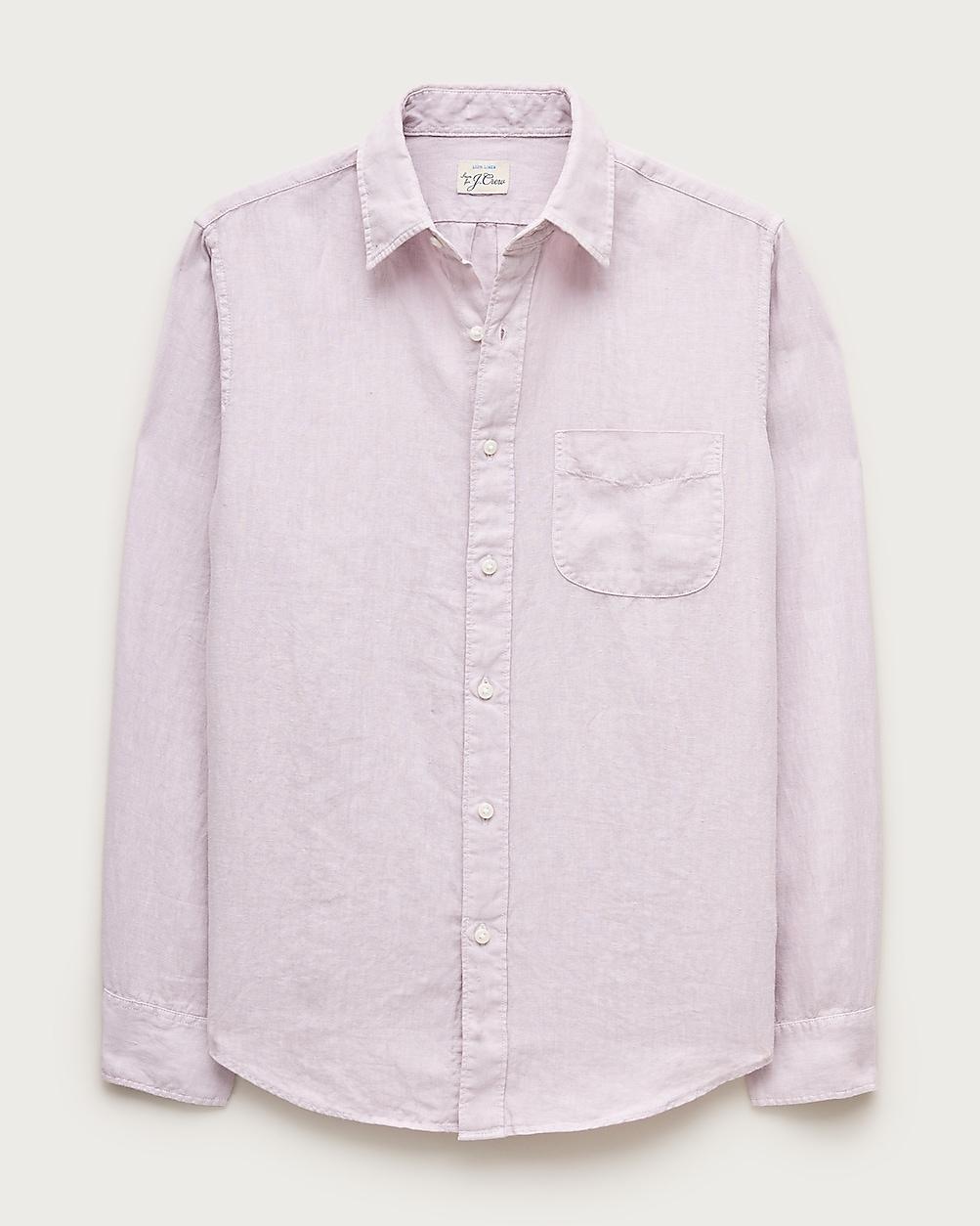 Washed linen shirt with point collar by J.CREW