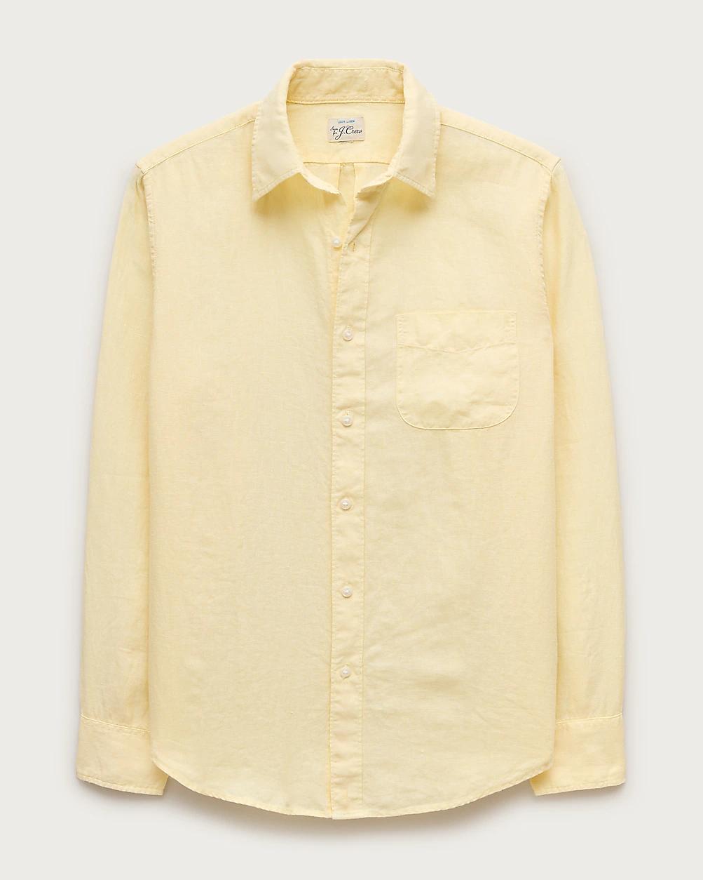 Washed linen shirt with point collar by J.CREW