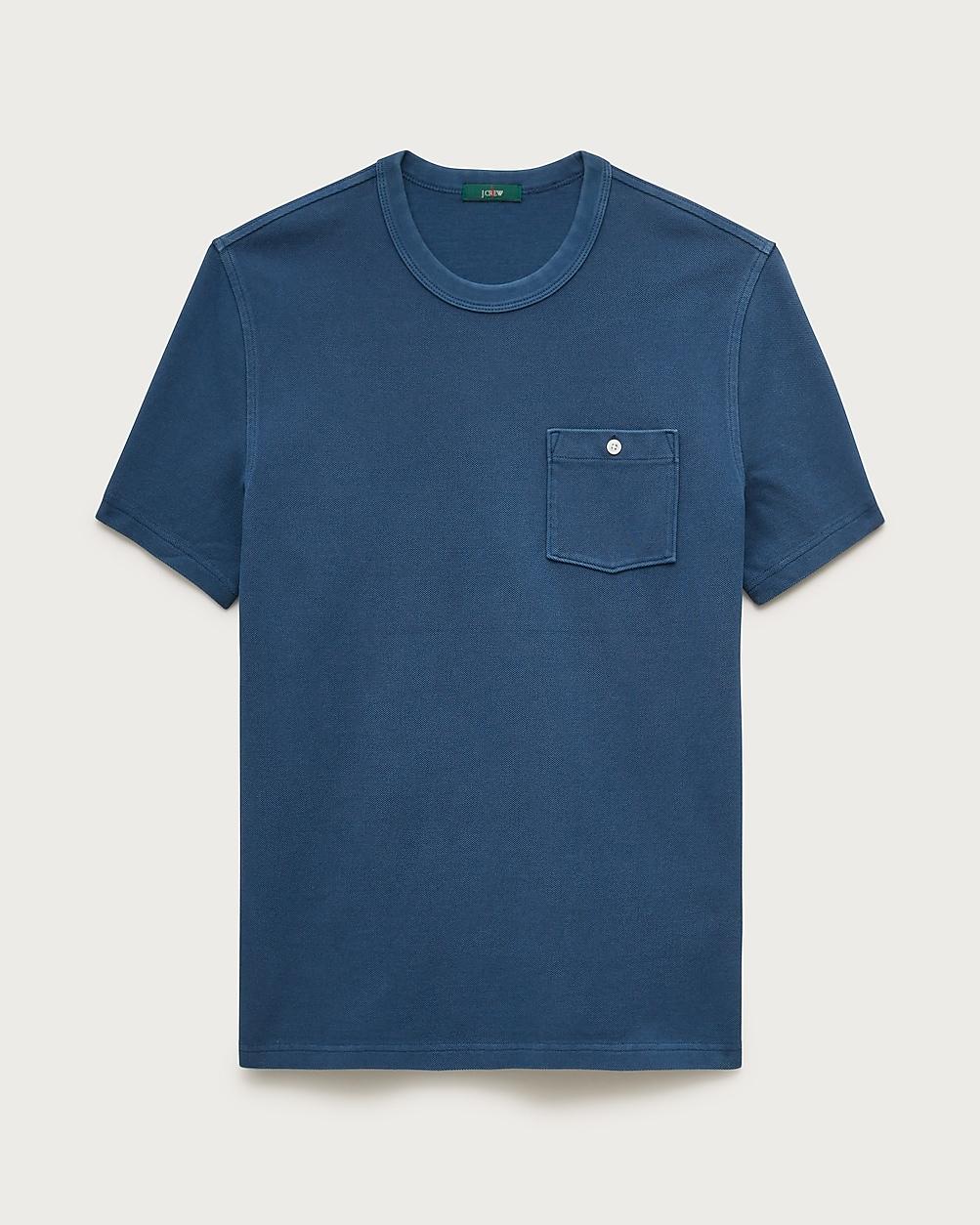 Washed piqué pocket T-shirt by J.CREW