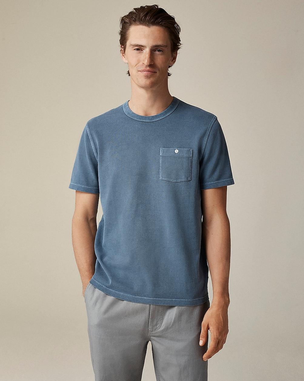 Washed piqué pocket T-shirt by J.CREW