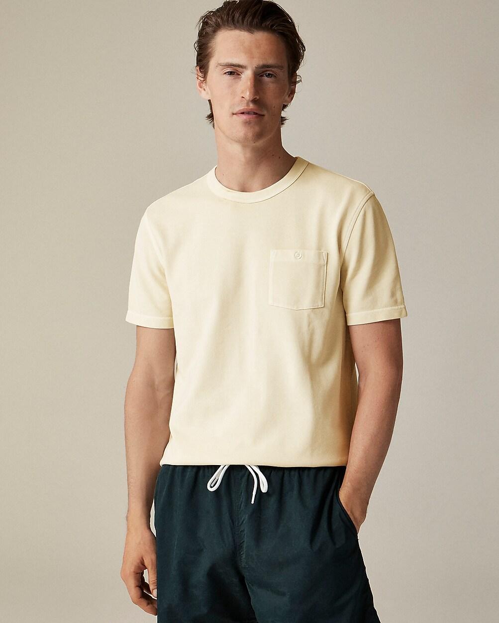 Washed piqué pocket T-shirt by J.CREW