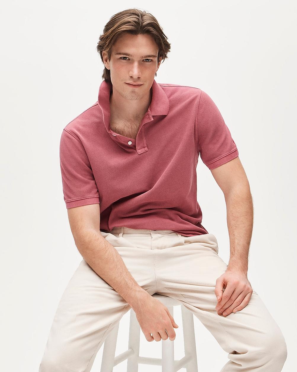 Washed piqué polo shirt by J.CREW