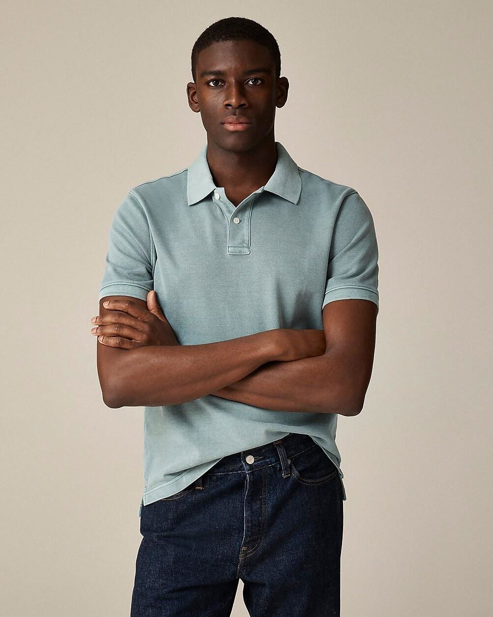 Washed piqué polo shirt by J.CREW