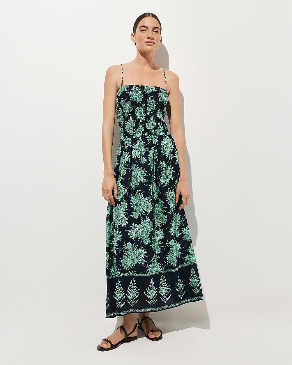 Wave maxi dress in pineapple-print cotton voile by J.CREW