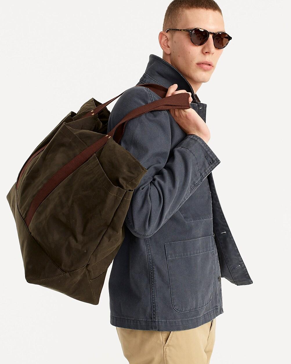 Waxed canvas tote bag by J.CREW