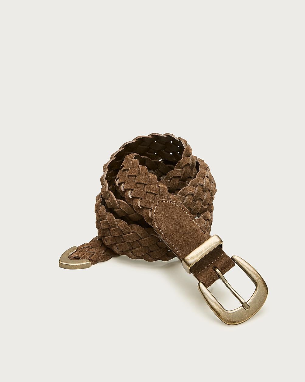 Western braided belt in Italian suede by J.CREW
