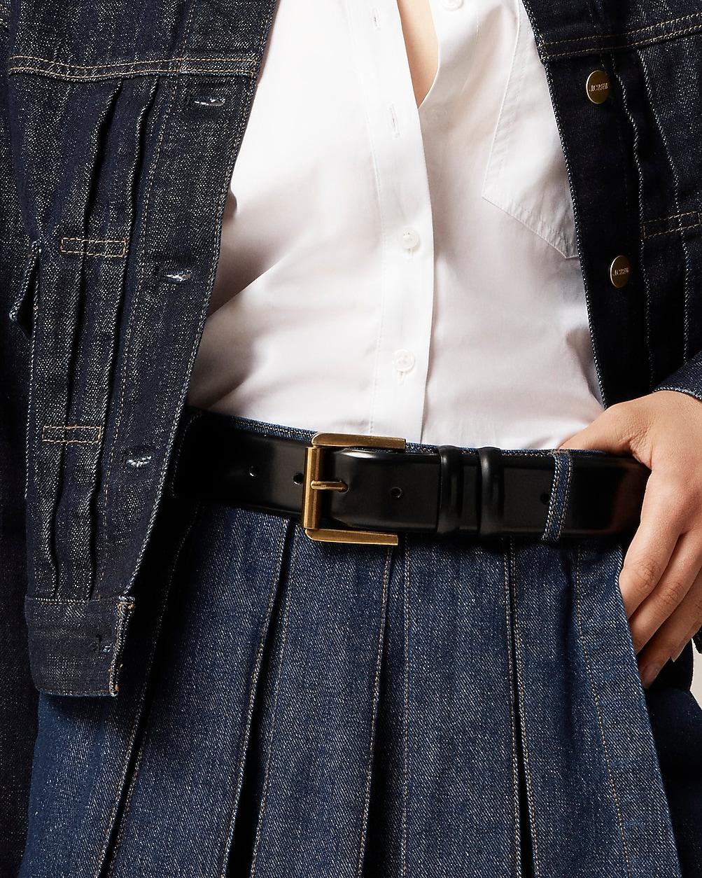Wide belt in spazzolato leather by J.CREW