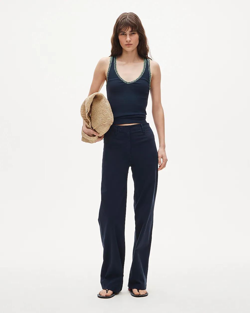 Wide-leg trouser in chino by J.CREW