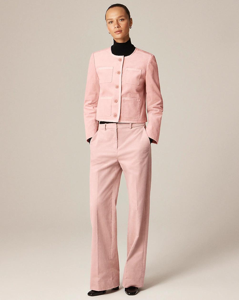 Wide-leg trouser in stretch corduroy by J.CREW