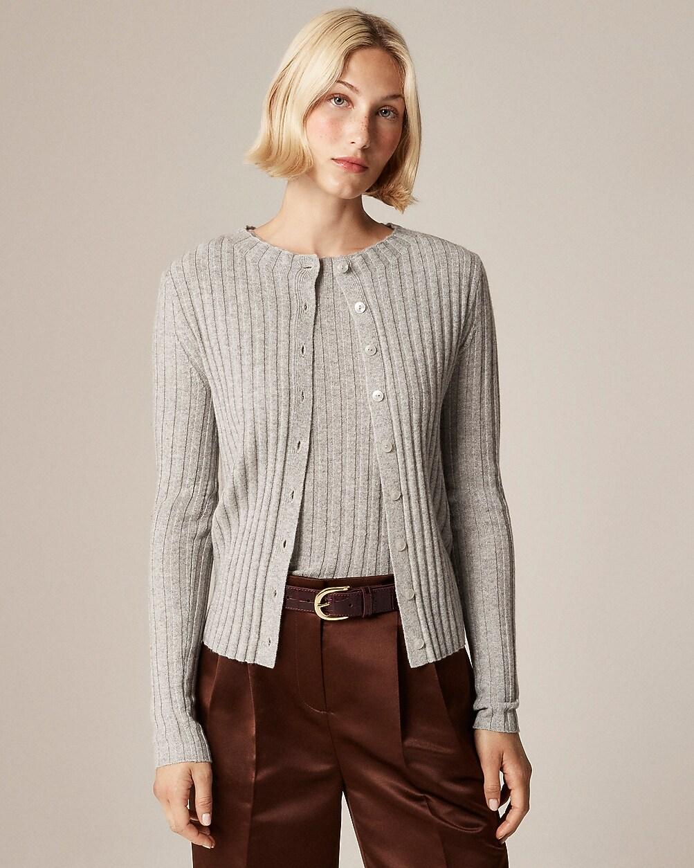 Wide-rib cashmere cardigan by J.CREW