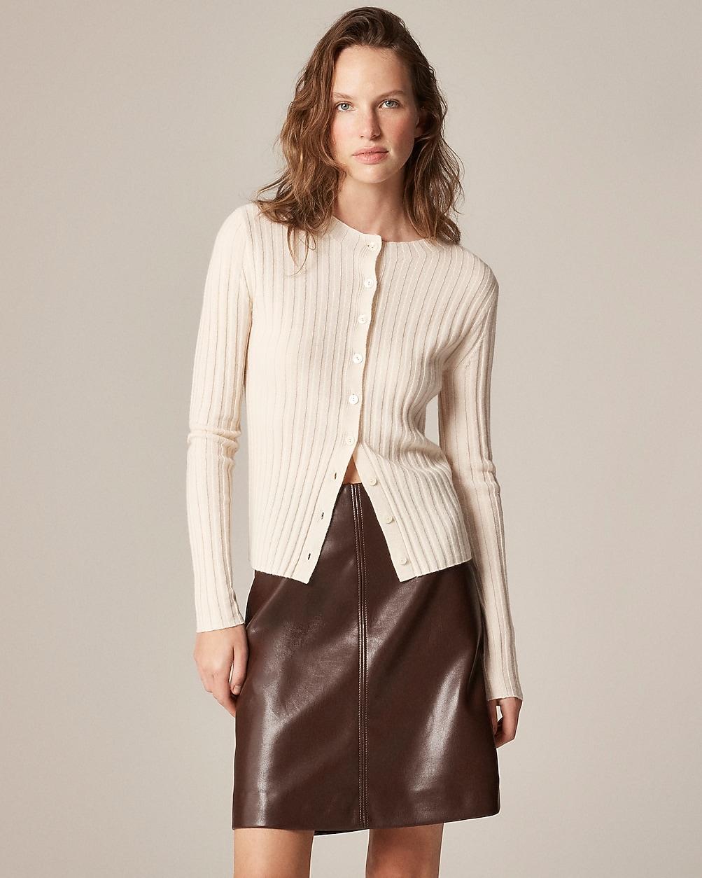 Wide-rib cashmere cardigan by J.CREW