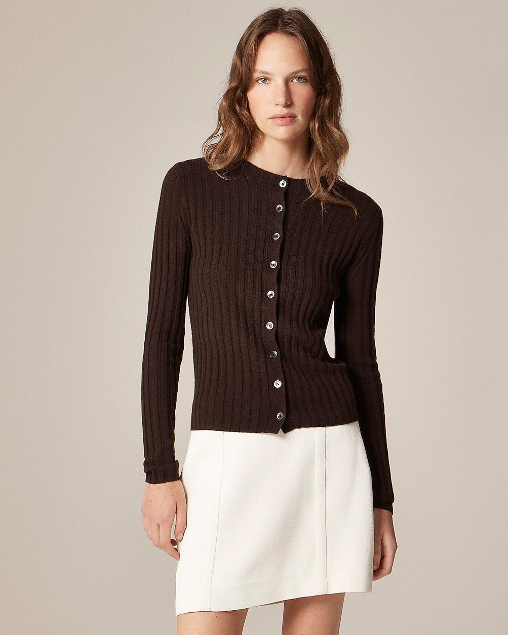 Wide-rib cashmere cardigan by J.CREW