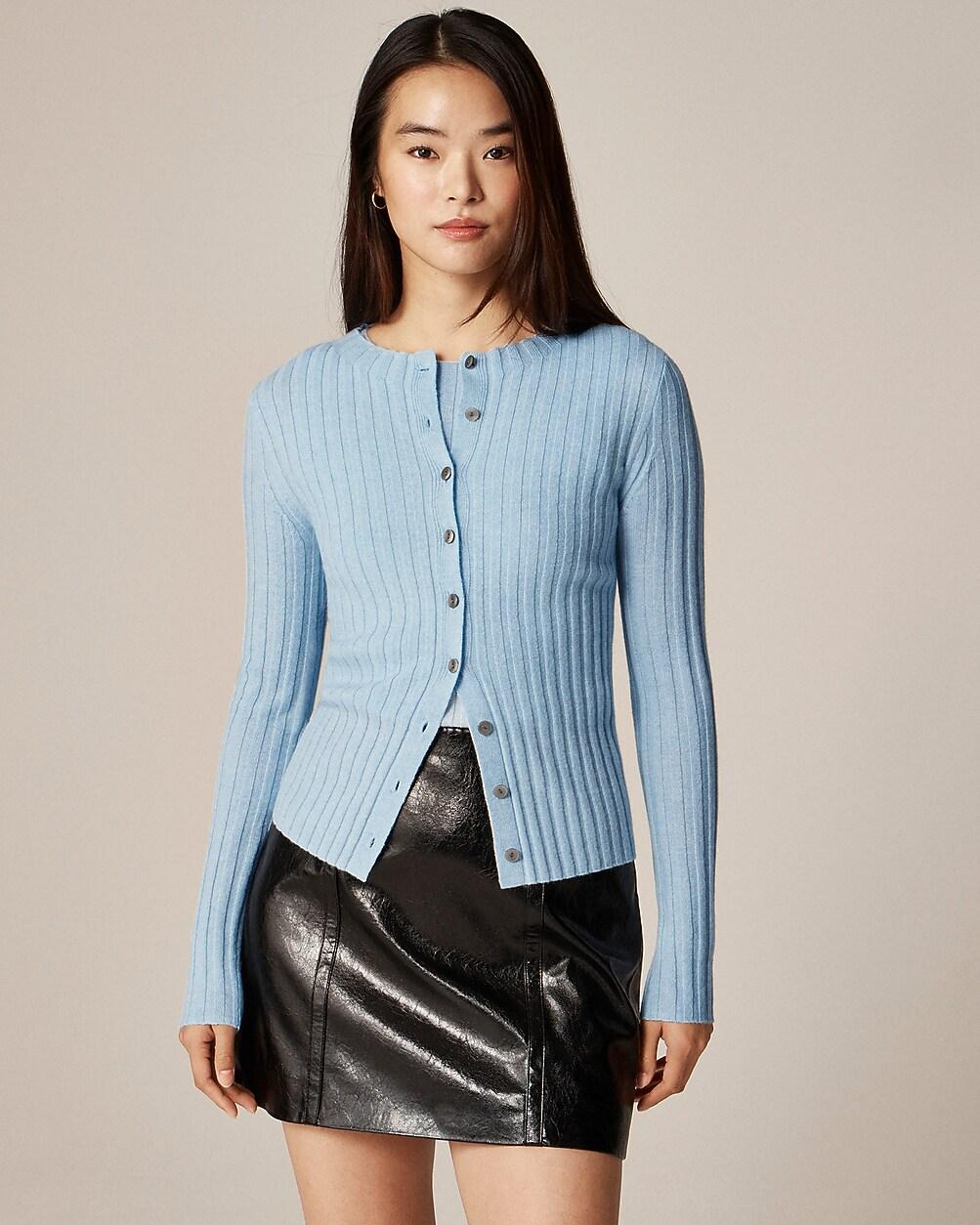 Wide-rib cashmere cardigan by J.CREW
