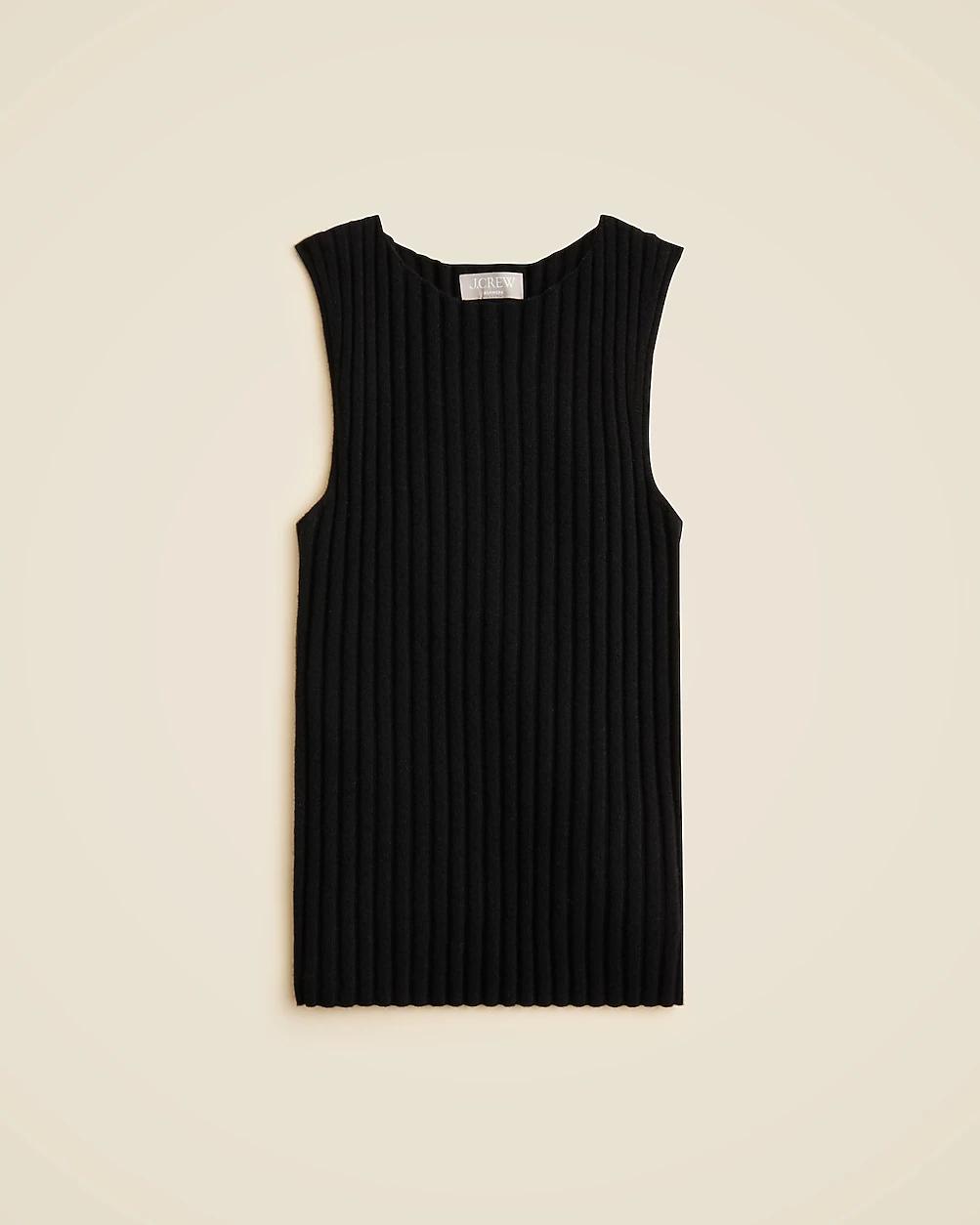 Wide-rib cashmere sweater shell by J.CREW