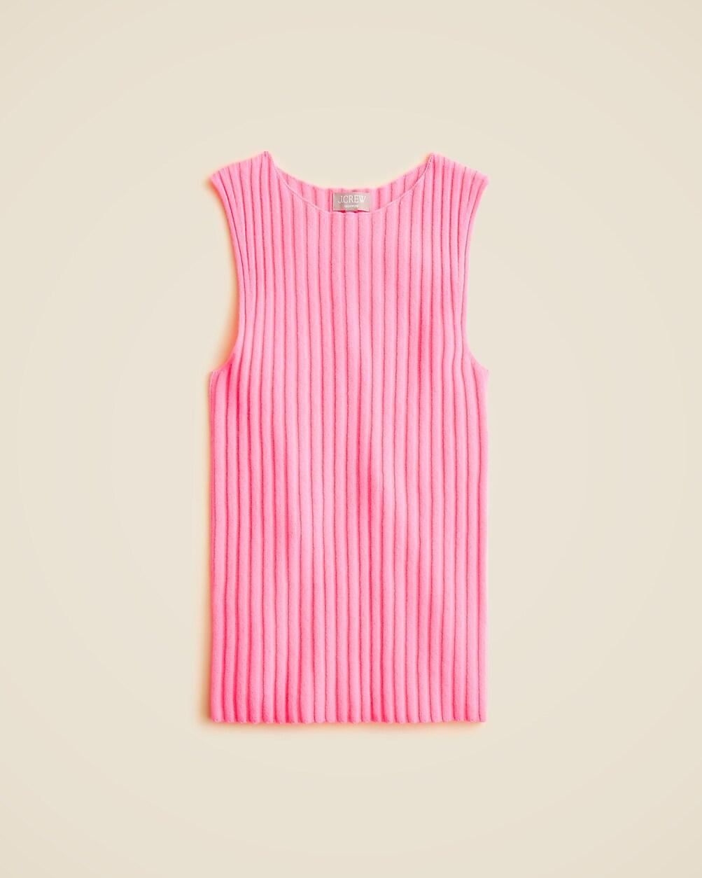 Wide-rib cashmere sweater shell by J.CREW