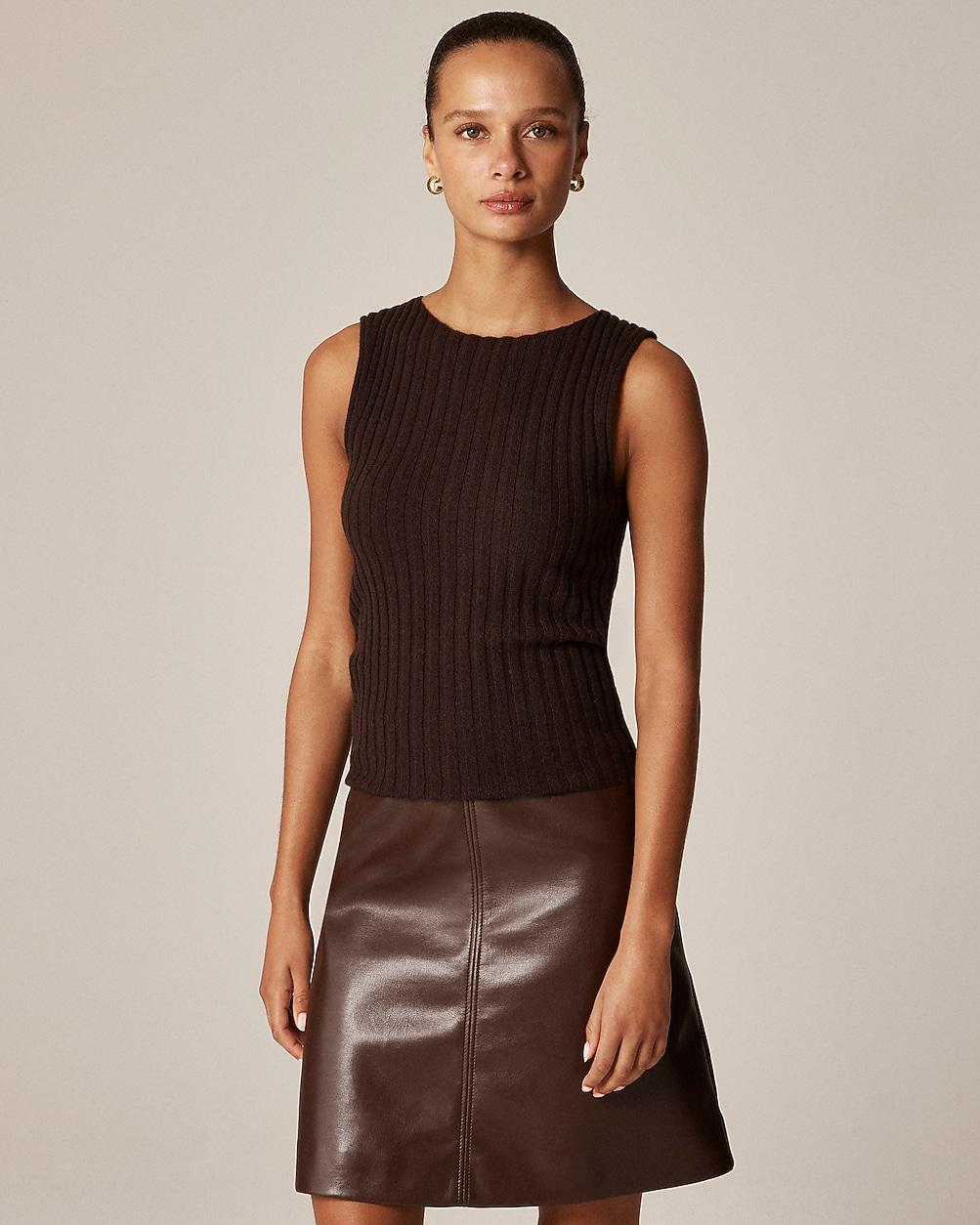 Wide-rib cashmere sweater shell by J.CREW