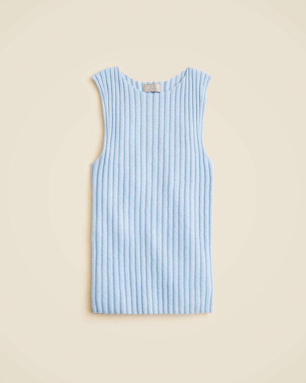 Wide-rib cashmere sweater shell by J.CREW