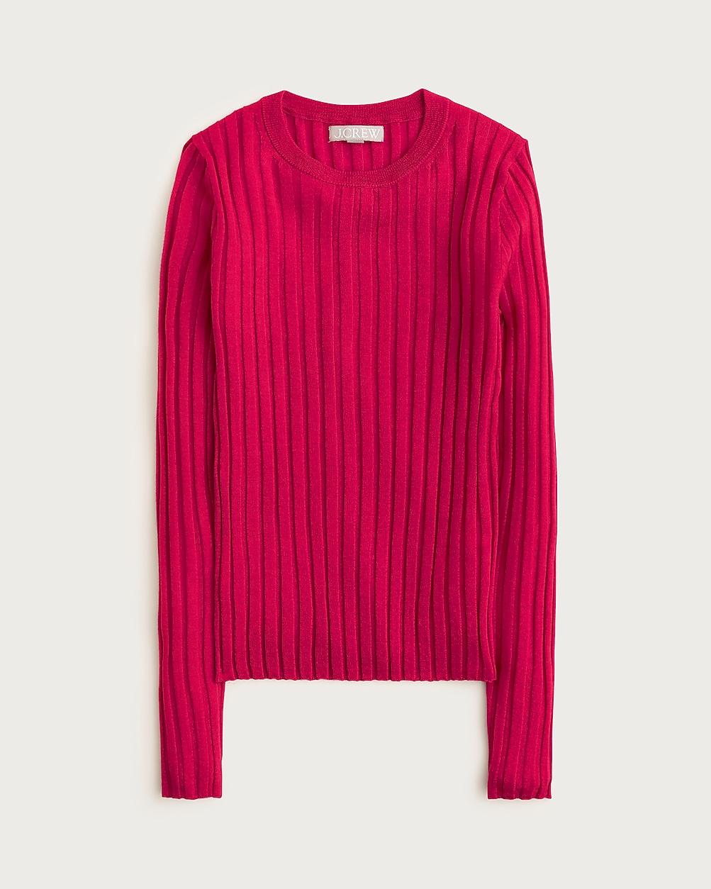 Wide-rib crewneck sweater-tee in merino wool by J.CREW