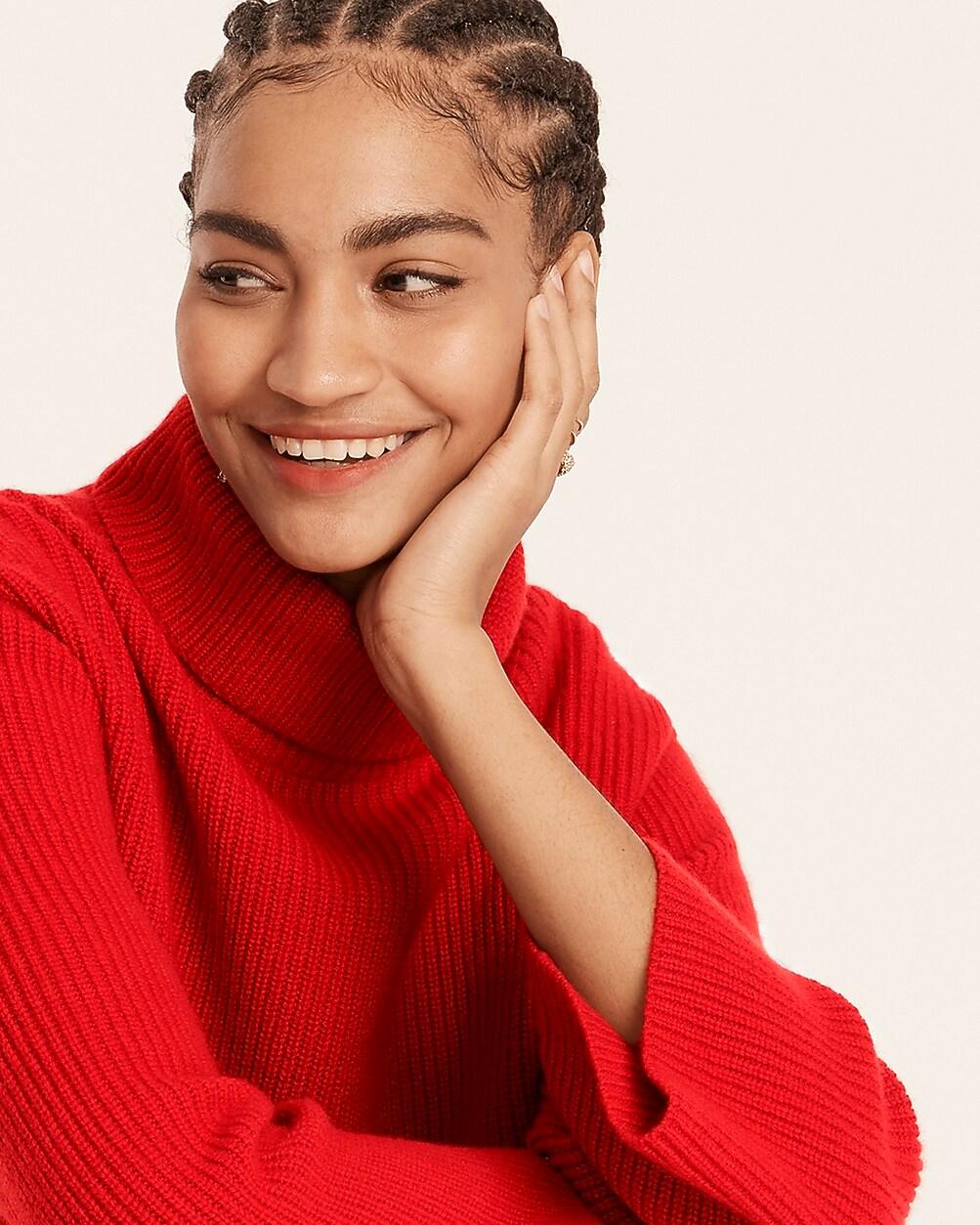 Wool and recycled cashmere relaxed turtleneck by J.CREW