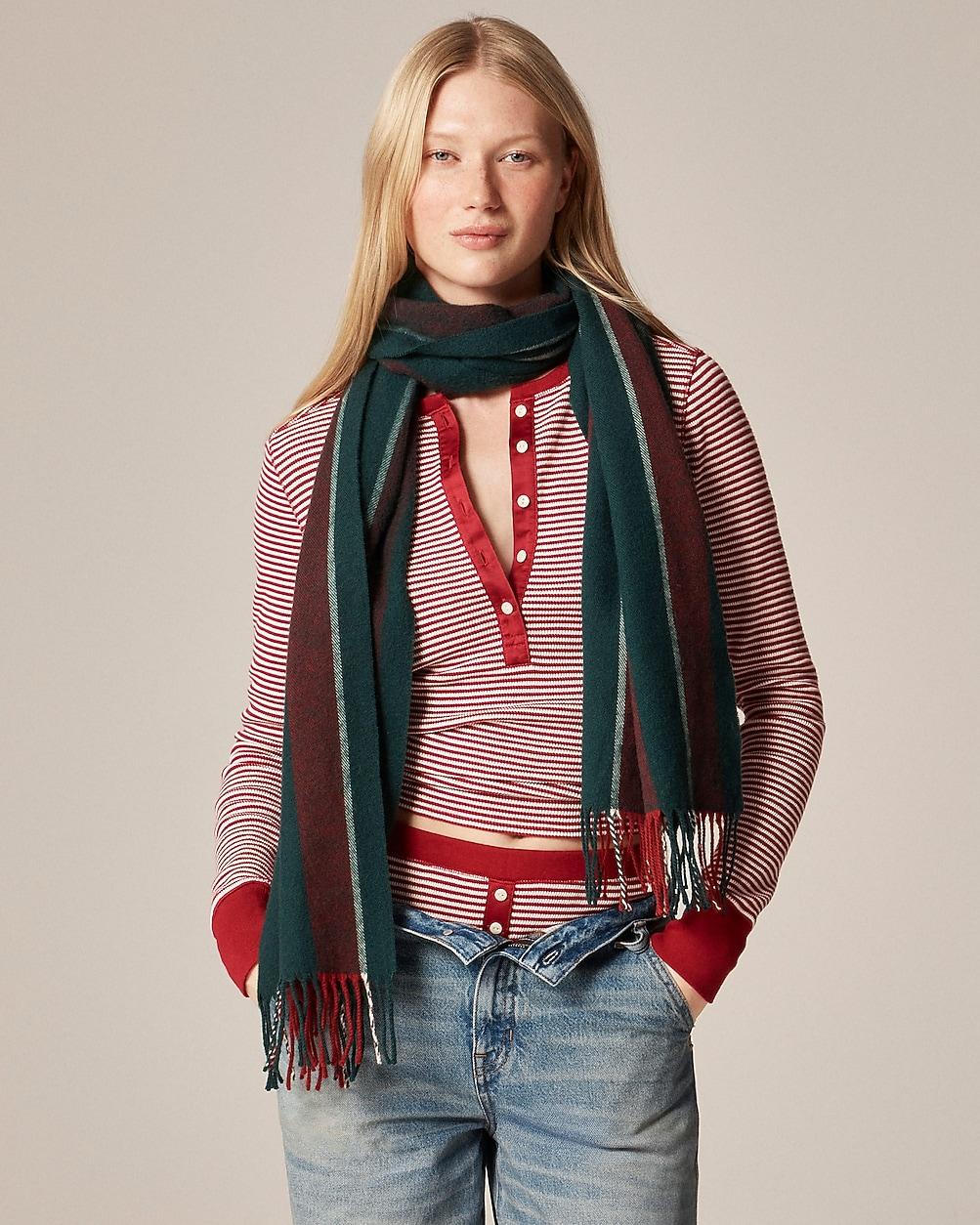 Wool-blend scarf in stripe by J.CREW