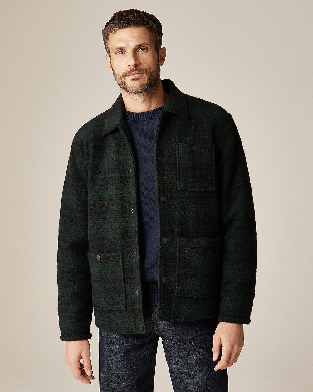 Wool-blend sherpa fleece coverall jacket by J.CREW Wool-blend sherpa fleece coverall jacket by J.CREW